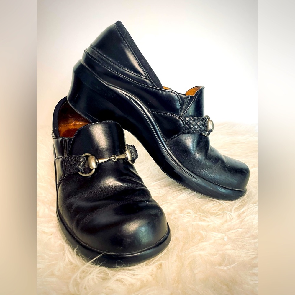 Ariat Womens Del Mar Leather Silver Horse Bit Clogs 93601 Black Size 6.5 B
